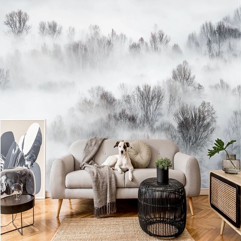 טפטים מגניבים טבע טפט קיר ציור קיר שחור ולבן קילוף ודבק נשלף pvc/ויניל חומר הדבקה עצמית/דבק חובה ציור קיר עיצוב קיר לחדר שינה בסלון 2026 - $47.99 –P14