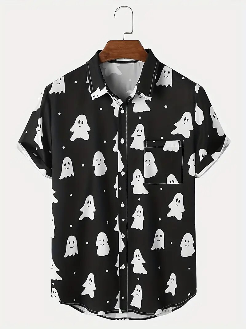 Halloween Skelett Dödskalle Pumpa Hawaiian Shirts Aloha Shirt Mönster Till Herr Vuxna Halloween Karnival Maskerad 3D-utskrift Fest Halloween 2025 - $16.49 –P6