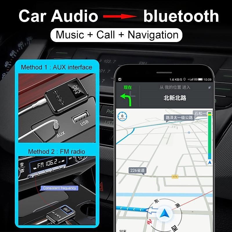 9 IN 1 bluetooth 5.0 Audio Transmitter Receiver Stereo Music Wireless Adapter 3.5mm AUX Jack FM Transmitter for Car TV MP3 PC 2025 - $21.99 –P3