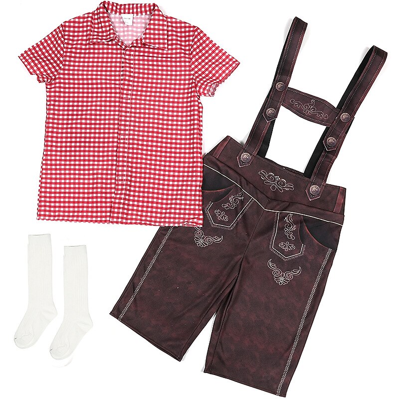 Carnival Oktoberfest Beer Costume Cosplay Costume Cosplay Cosplay Wiesn Boys Carnival Party Traditional Style Cloth Shirt Pants 2025 - $35.99 –P5