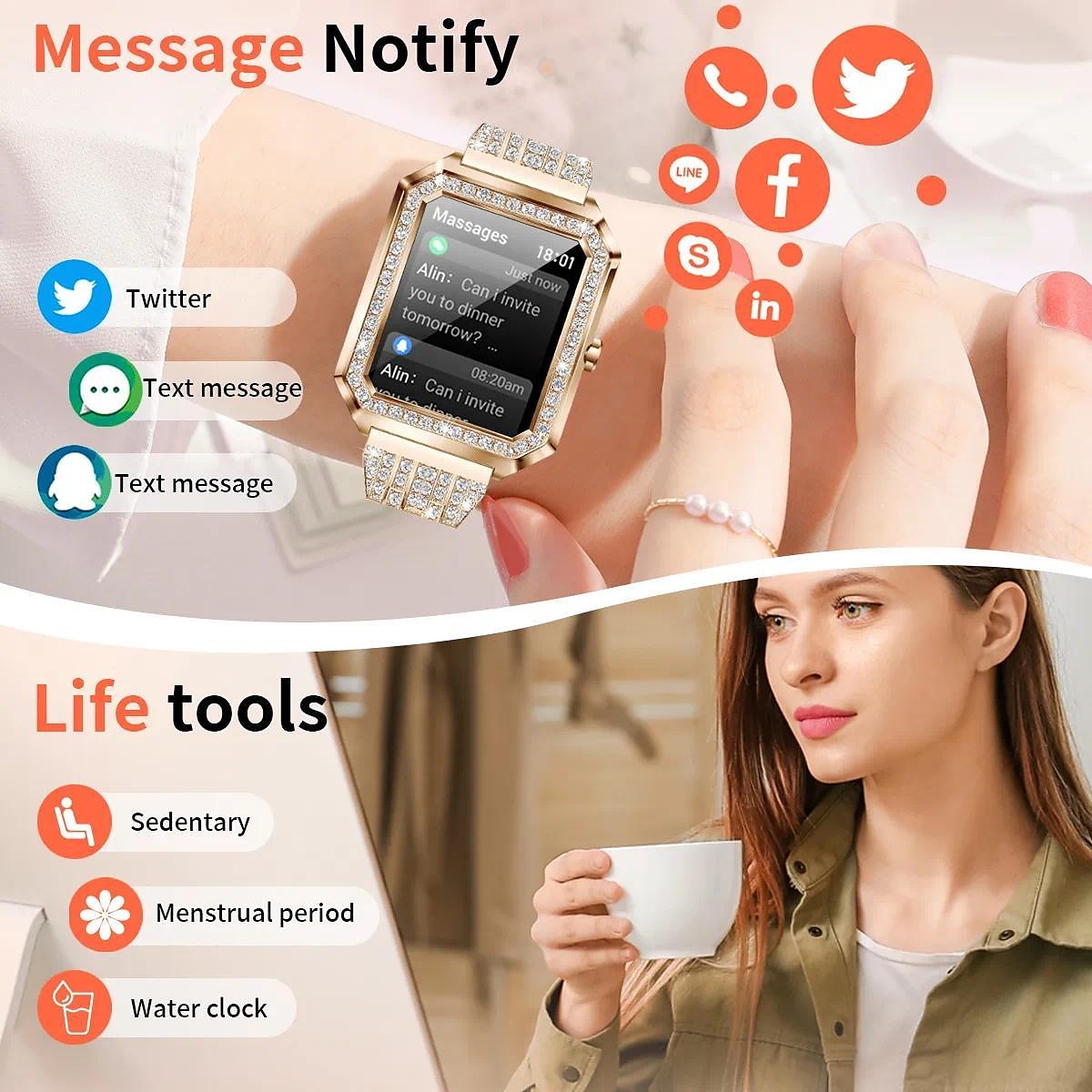 LIGE BW0546 Smart Watch 1.69 inch Smartwatch Fitness Running Watch Bluetooth ECG+PPG Pedometer Call Reminder Compatible with Android iOS Women Waterproof Message Reminder Camera Control IP 67 43mm 2025 - $62.99 –P5