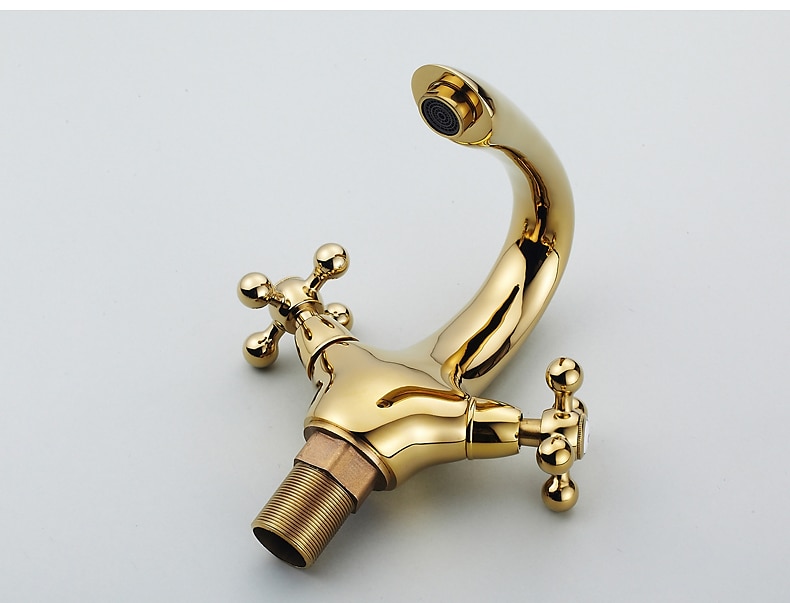 Bathroom Sink Mixer Faucet, Brass Basin Taps Dual Handle with Hot and Cold Hose 2025 - $84.23 –P8