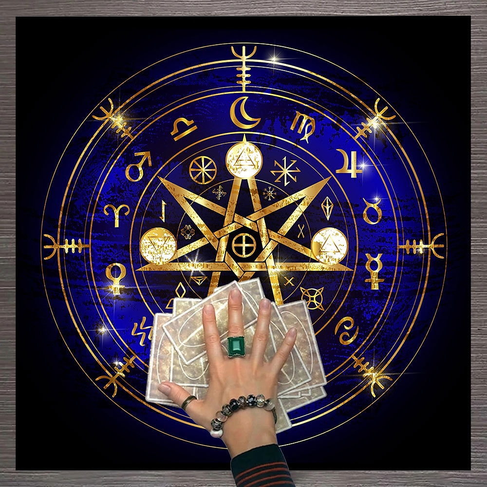 Скатерть Таро для игры, алтарная ткань, колдовство, астрологический декор, блокнот для карт оракула, коврик для таро, декор ведьмака, сувениры для вечеринок, декор для подарков на вечеринку, 2026 - $16.99 –P2