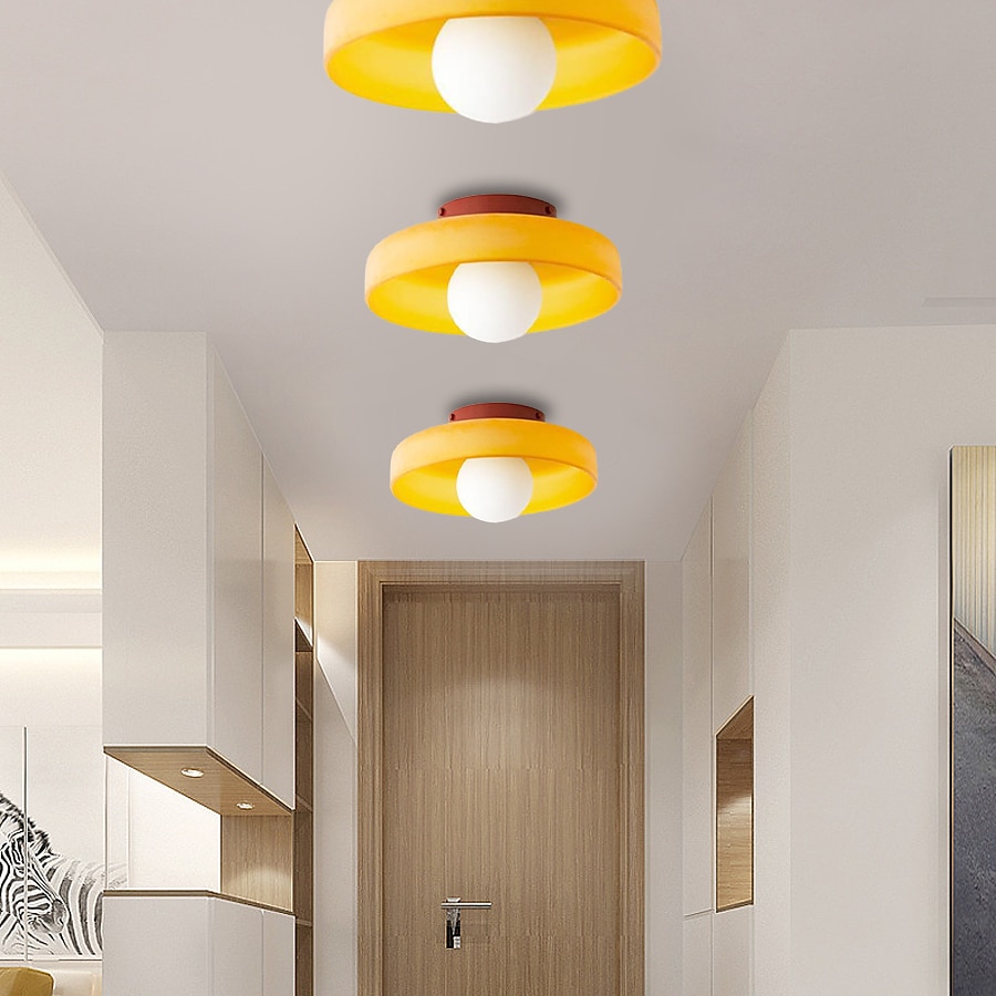 lightinthebox أدى ضوء السقف الجدار ضوء داخلي 1-ضوء 25 سم الأشكال الزجاجية فلوش جبل أضواء sceilling ضوء للممر الشرفة بار الإبداعية مصابيح شرفة علوي الزيتون الأخضر الأبيض الأصفر 110-240 فولت 2025 - $201.49 –P12