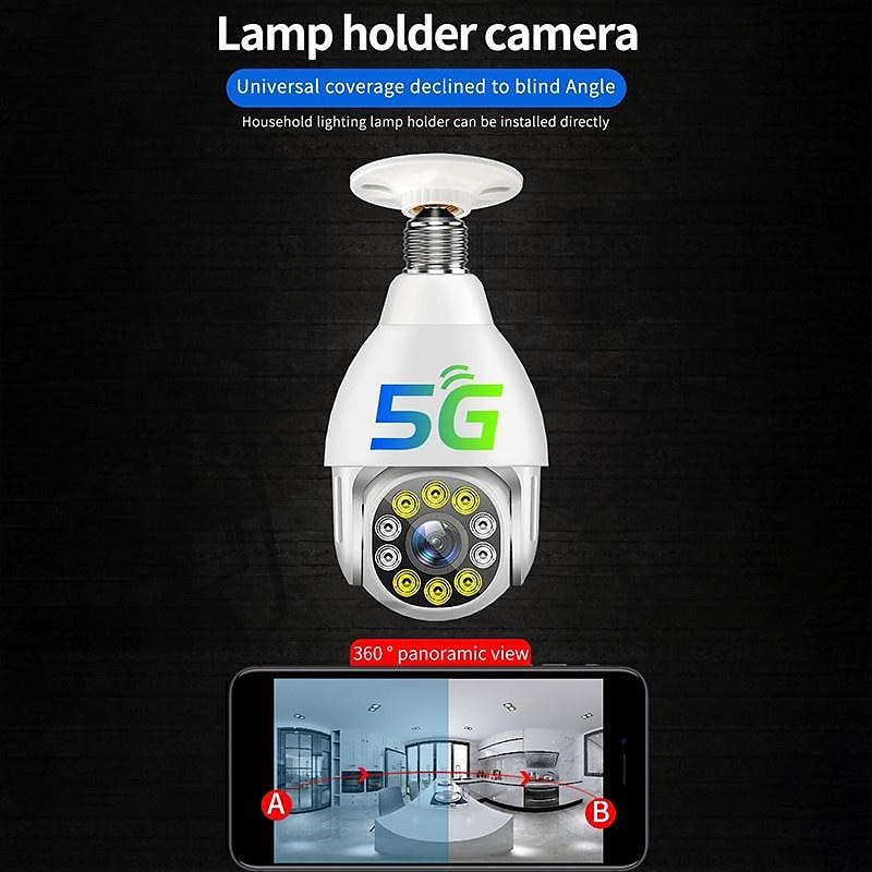 Wireless Bulb Lamp Camera Wifi IP Camera IR Night Vision Home Security Camera  Auto Tracking Video Surveillance Camera PTZ  P2P Monitor Camera 2025 - $58.99 –P6