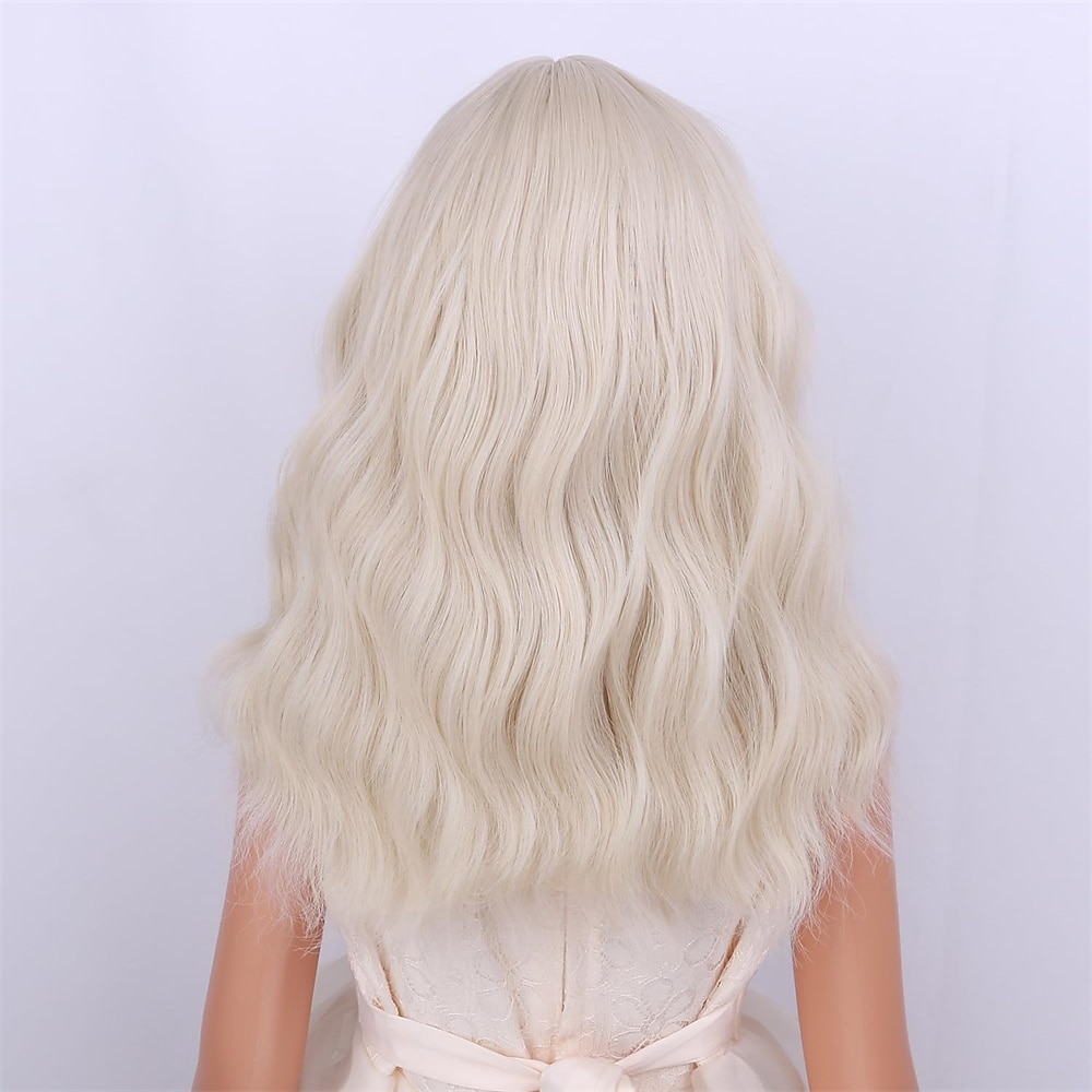 Peluca rubia para niñas, peluca corta ondulada con flequillo, peluca rubia rubia, peluca sintética para niñas, peluca para fiesta de carnaval, cosplay 2026 - $17.49 –P17