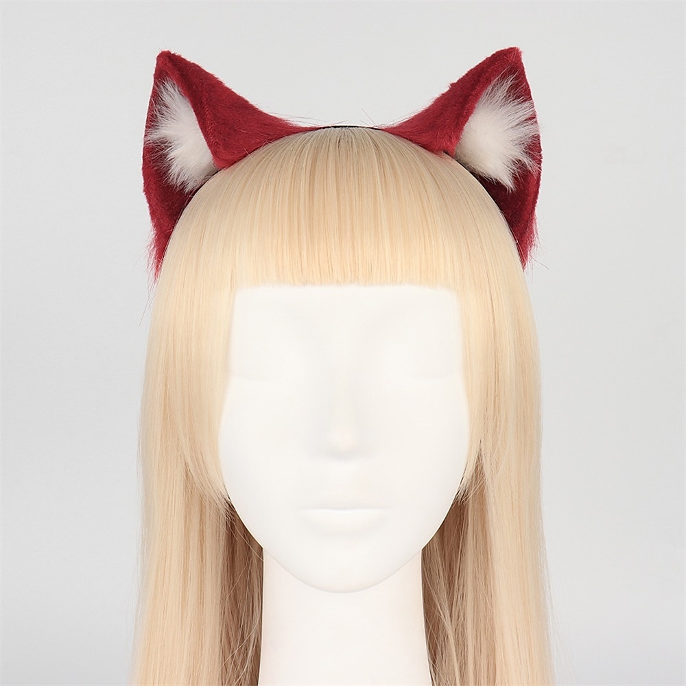 čelenka zvířecí ucho cosplay roztomilá simulace kočičí ucho živé vysílání vlasové doplňky styling kočičích uší (napařený chléb ve tvaru kočičího ucha) čelenka 2025 - $19.99 –P4