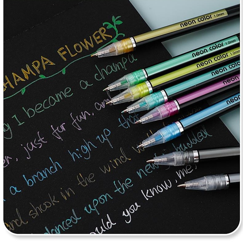 penna gel glitter colore penna neutra penna a sfera penna conto mano stelle luminose lampeggianti per bambini colore speciale per prendere appunti del 2025 a $16.99 –P11