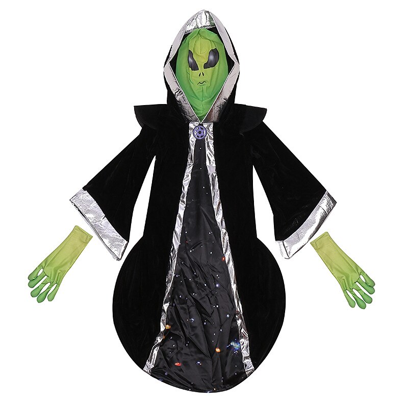 Barn Gutt Halloween Kappe Yttertøy Tegneserie Langermet Frakk Ytelse Mote Alien-sjef Høst Vinter 7-13 år 2025 - $34.99 –P10