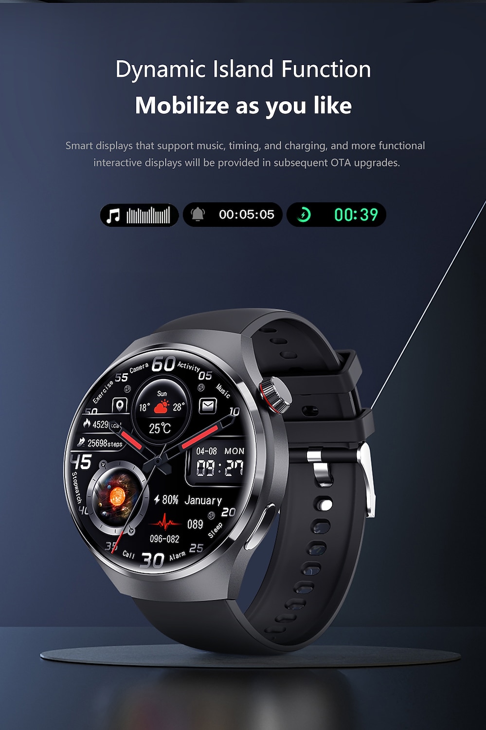 2025年 gt4 プロ スマート ウォッチ 1.54 インチ amoled hd スクリーン スポーツ ブルートゥース コール nfc コンパス gps メンズ レディース ビジネス 防水 スマートウォッチ アクティビティ トラッカー Android iOS と互換性あり  コレクション – $48.99 –P8