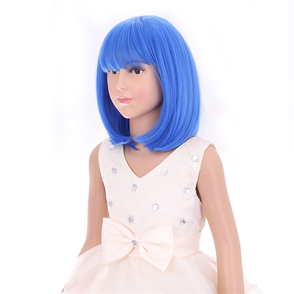 parrucca nera per bambini parrucca nera bob per bambini parrucca nera corta per ragazze festa cosplay parrucca sintetica con rete di rose da indossare tutti i giorni parrucche di carnevale del 2026 a $14.95 –P3