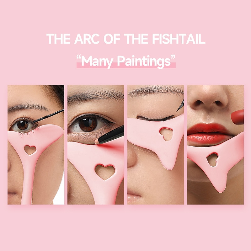 Delineador de ojos de silicona, plantillas de maquillaje, puntas de ala, lápiz labial de dibujo de marscara, ayuda para el uso, crema facial, máscara, aplicador, herramienta de belleza de maquillaje 2025 - $9.49 –P3