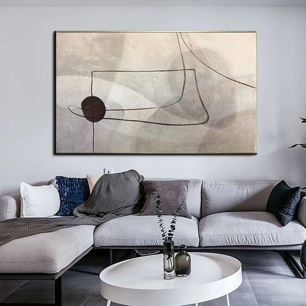 Peinture à l'huile Hang-peint Peint à la main Verticale Abstrait Paysage contemporain Moderne Toile roulée (sans cadre) de 2025 ? $88.99 –P5