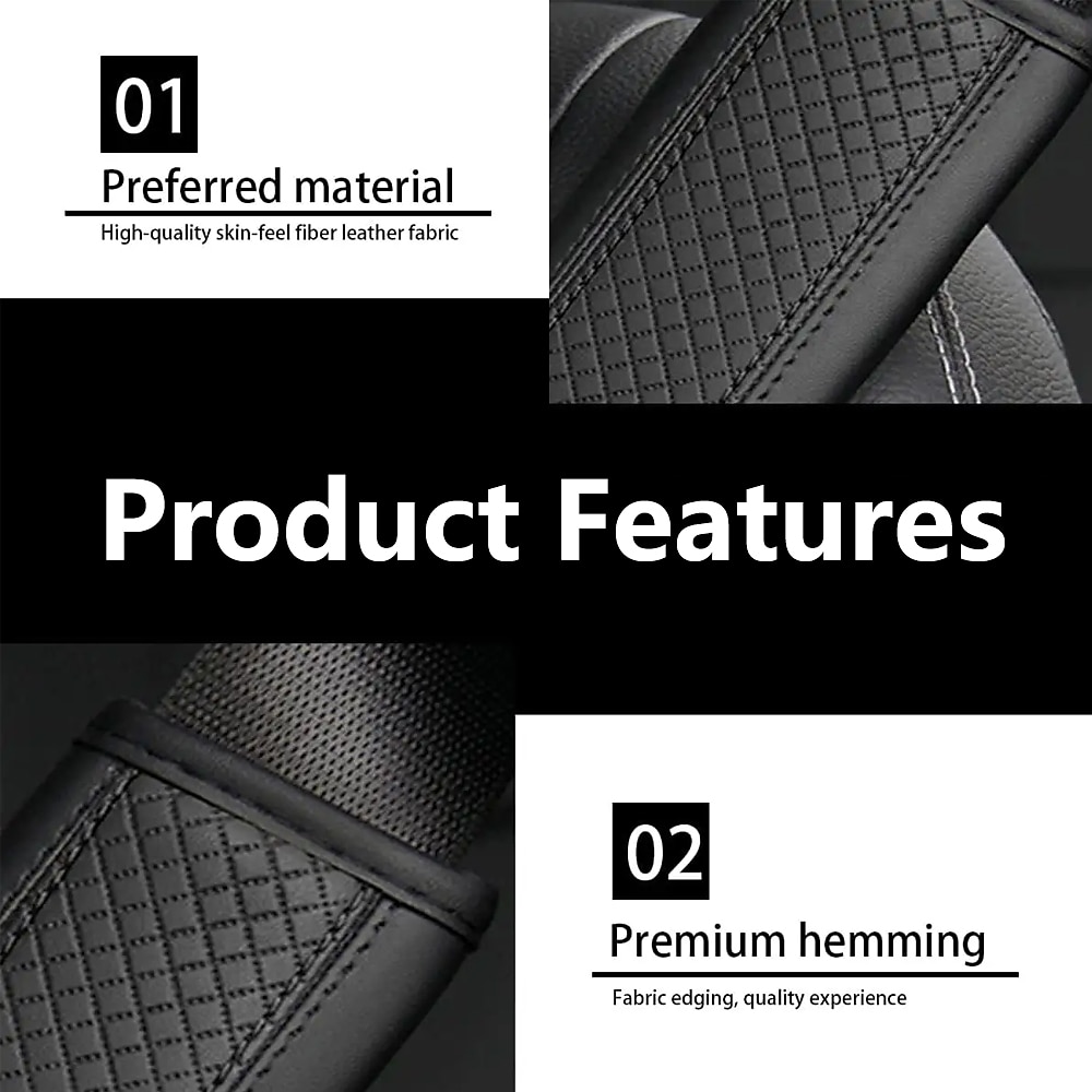 2PCs Fiber Leather Embossed Car Seat Belt Shoulder Protector Protective Cover Safety Belt 2026 - $15.99 –P3