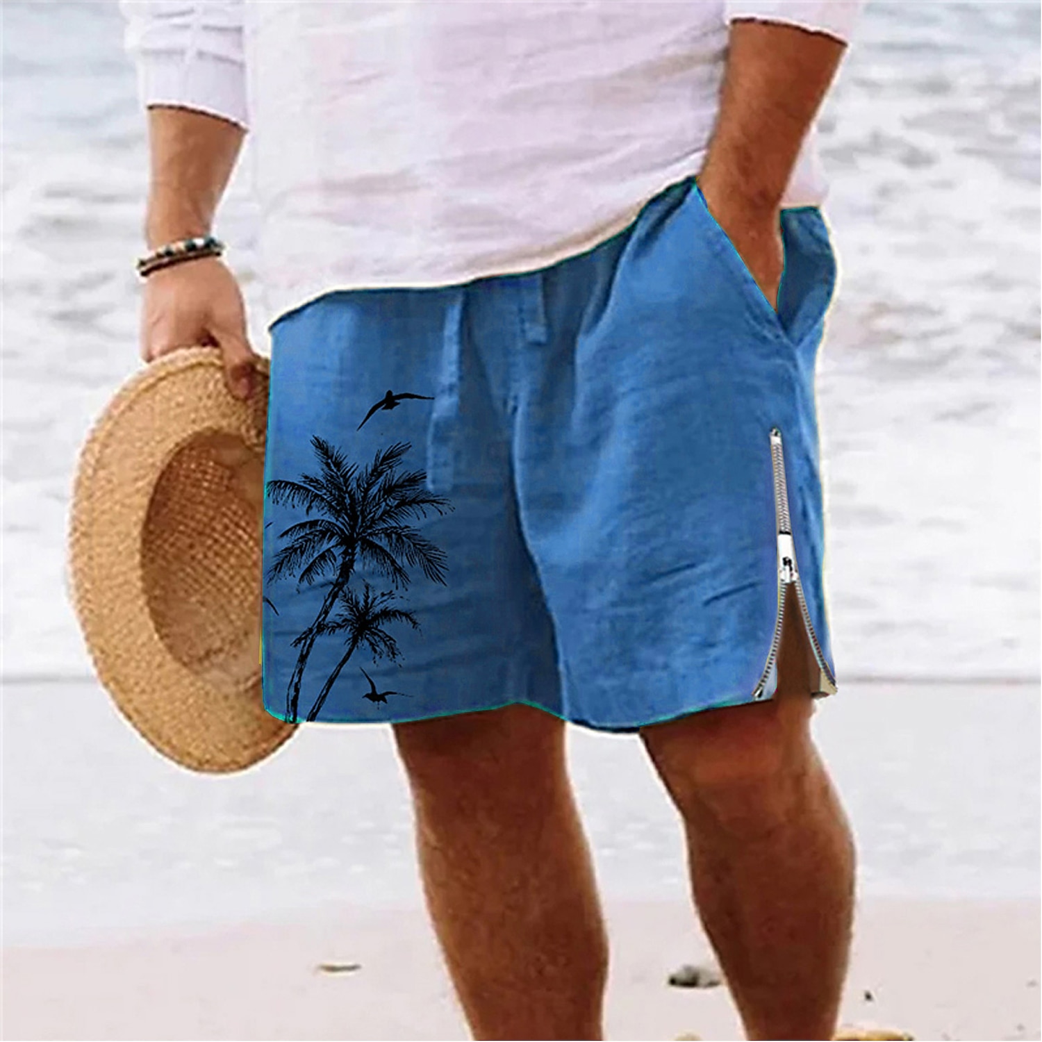Homens Coqueiro Estampas Abstratas Shorts de Natação Bermuda de Surf Calção Justo de Natação Cintura Média Roupa de rua Havaiana Designer Casual Diário Feriado Zíper Bolsos Cintura elástica Designer de 2025 por $23.99 –P5