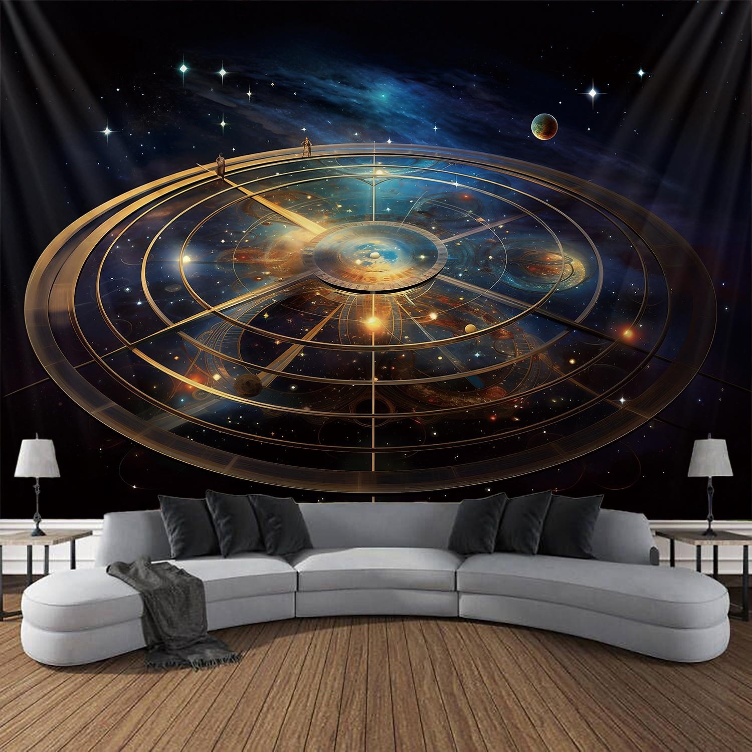Fantasy Star Orbite Tapisserie suspendue Art mural Grande tapisserie murale Décor Photographie Toile de fond Couverture Rideau Maison Chambre Salon Décoration de 2026 ? $20.99 –P2