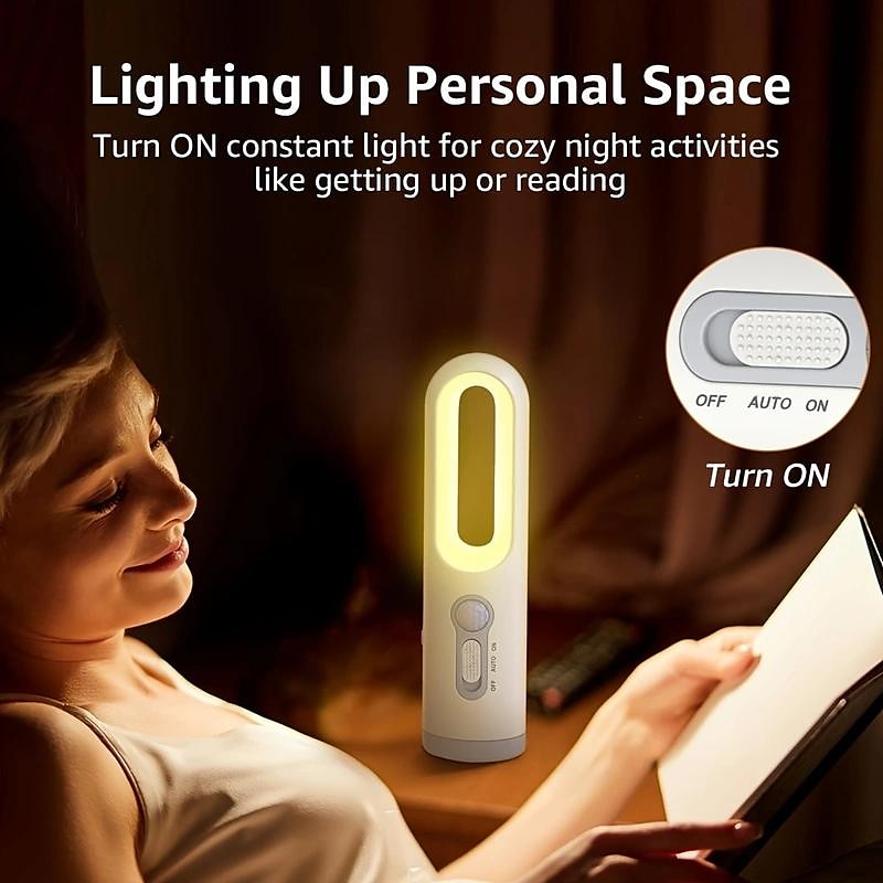 Motion Sensor Night Light Rechargeable Portable LED Night Light With Flashlight With Dusk To Dawn Sensor Suitable For Bedroom Bathroom Baby Nursery Toilet Reading Camping 2025 - $13.99 –P6