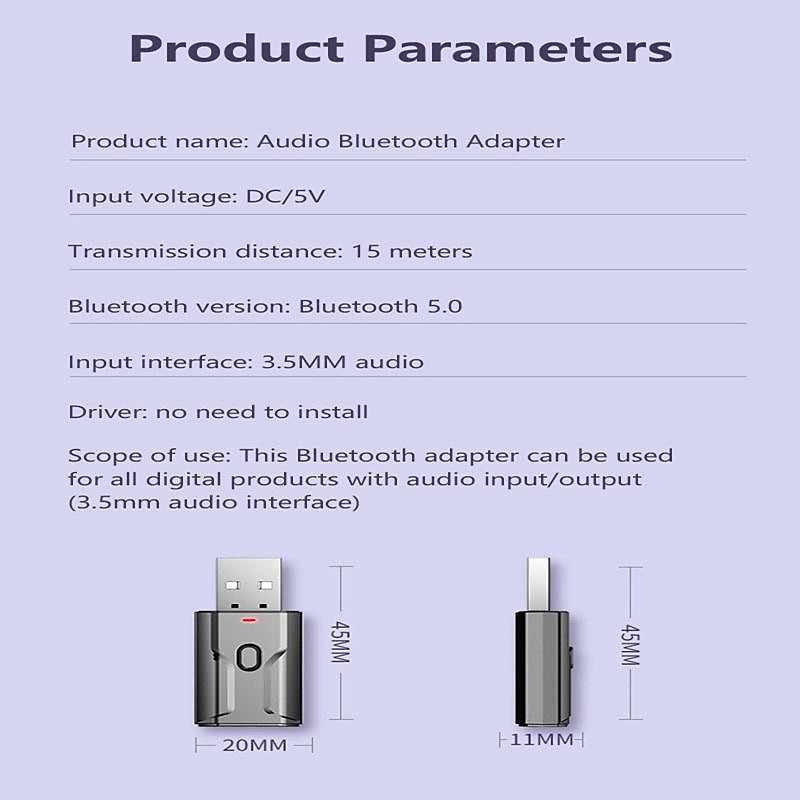 Mini USB Bluetooth 5.0 Audio Receiver Transmitter 4 IN 1 Mini 3.5mm Jack AUX RCA Stereo Music Wireless Adapter For TV Car PC 2025 - $9.99 –P5