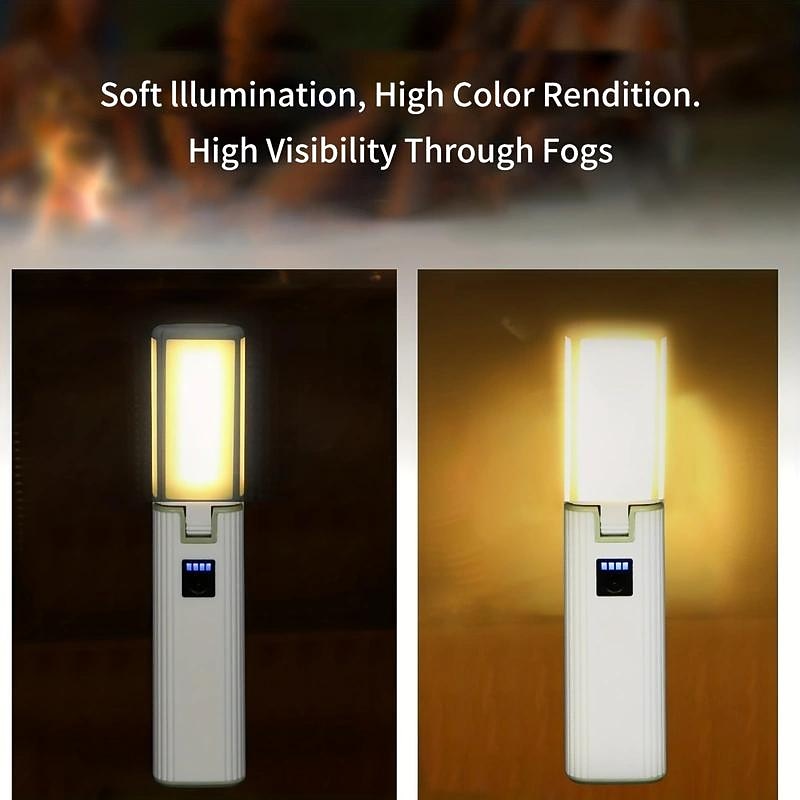 2025年 3-in-1 アウトドア キャンプ ライト 折りたたみ式 LED ライト 目に見えないフック テント ライト ポータブル懐中電灯と携帯電話の充電器 緊急事態のハイキングやバックパッキング用品に最適 コレクション – $17.49 –P3