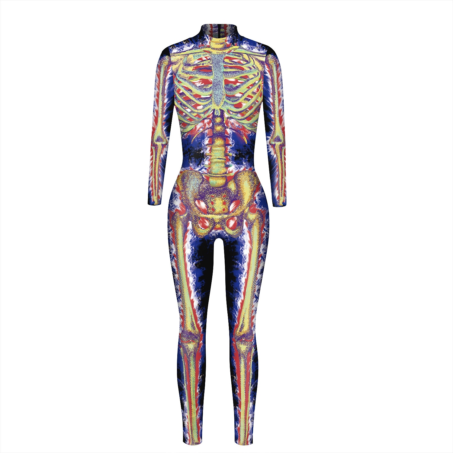 Cosplay kostyme Huddrag Kroppsdrakt Skjelett Kranium Ett Stykke Barne Voksne Dame Karneval Maskerade Mardi Gras Fest Ytelse Enkle Halloween-kostymer Kle deg opp 2026 - $36.99 –P9