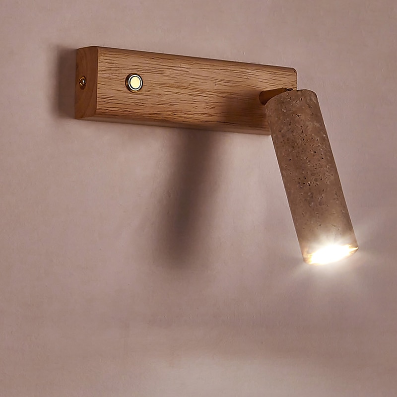 Lámpara de pared led y luz de lectura, apliques de pared multifuncionales de piedra, lámpara de pared led para dormitorio, apliques de pared junto a la cama, luz de lectura 110-240v 2025 - $190.99 –P5