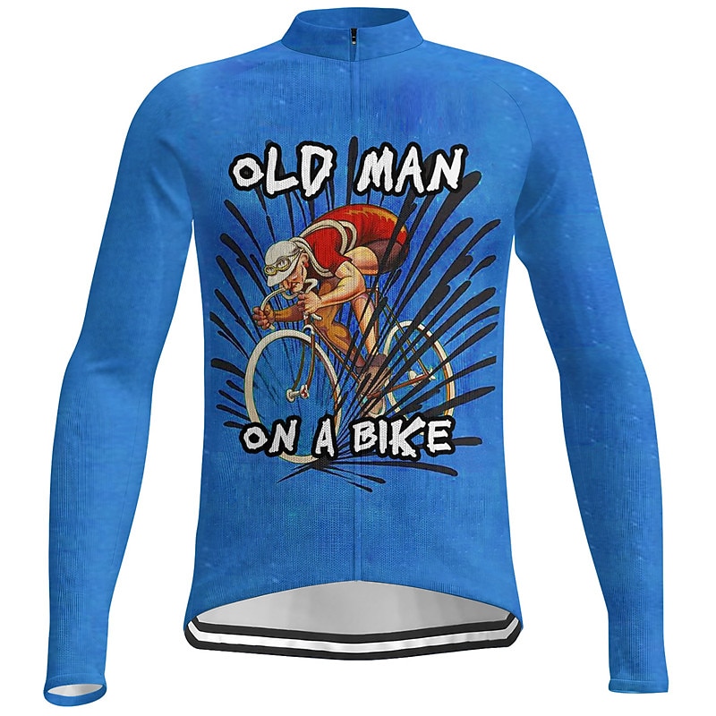 Men's Cycling Jersey Graphic Letter & Number Long Sleeve Bike Jersey Top with 3 Rear Pockets Mountain Bike MTB Road Bike Cycling Quick Dry Reflective Strips Back Pocket Moisture Wicking Sports Dark 2026 - $34.99 –P10
