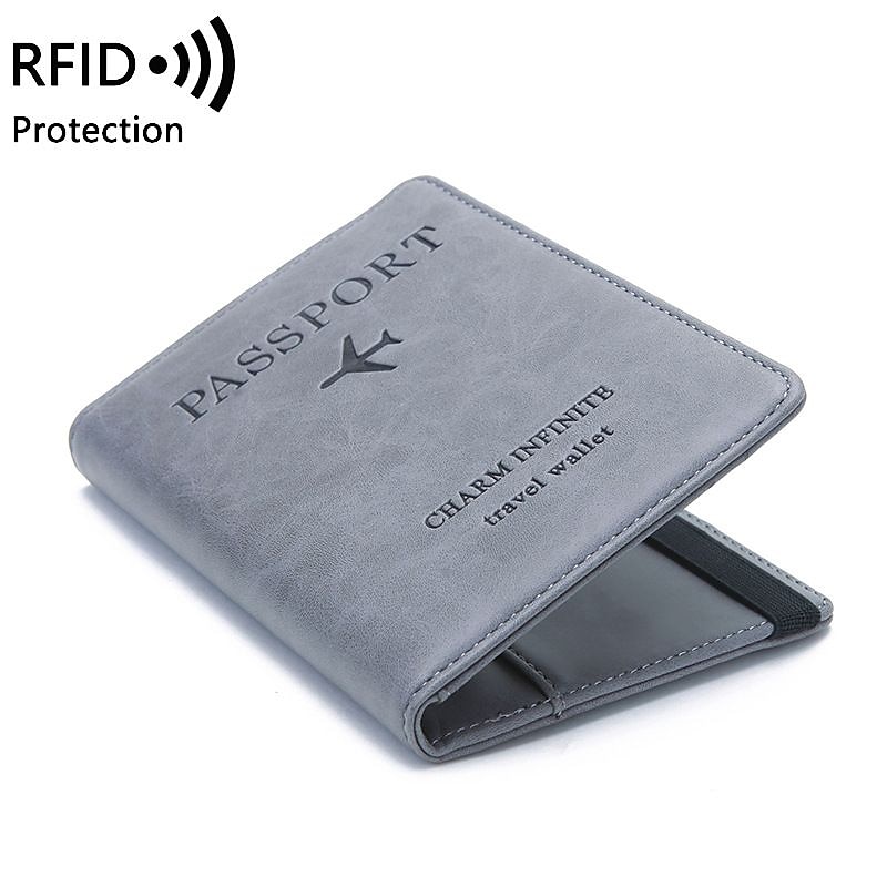 Leather Passport Cover RFID Elastic Band Travel Credit ID Card Waterproof Passport Holder Men Women Wallet Document Organizer 2025 - $6.49 –P9