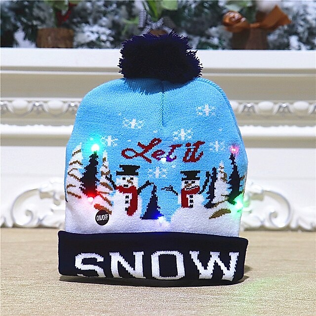 natale per bambini decorazione per adulti cappello led cappello di natale bagliore natale berretti in maglia unisex vacanza bagliore maglioni regali di natale ornamenti del partito di capodanno del 2025 a $6.99 –P9