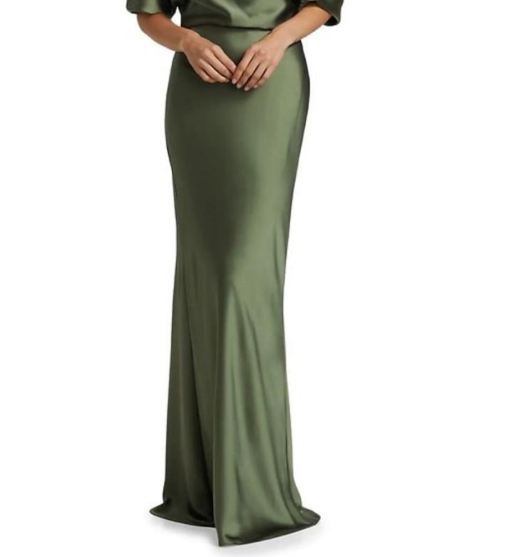 Etui Kleid Mutter der Braut Hochzeitsgast Formelles Abendkleid Elegante Party Schulterfrei Zug-Länge Satin Halbelängliche Ärmel mit Raffung. 2025 - $170.99 –P2