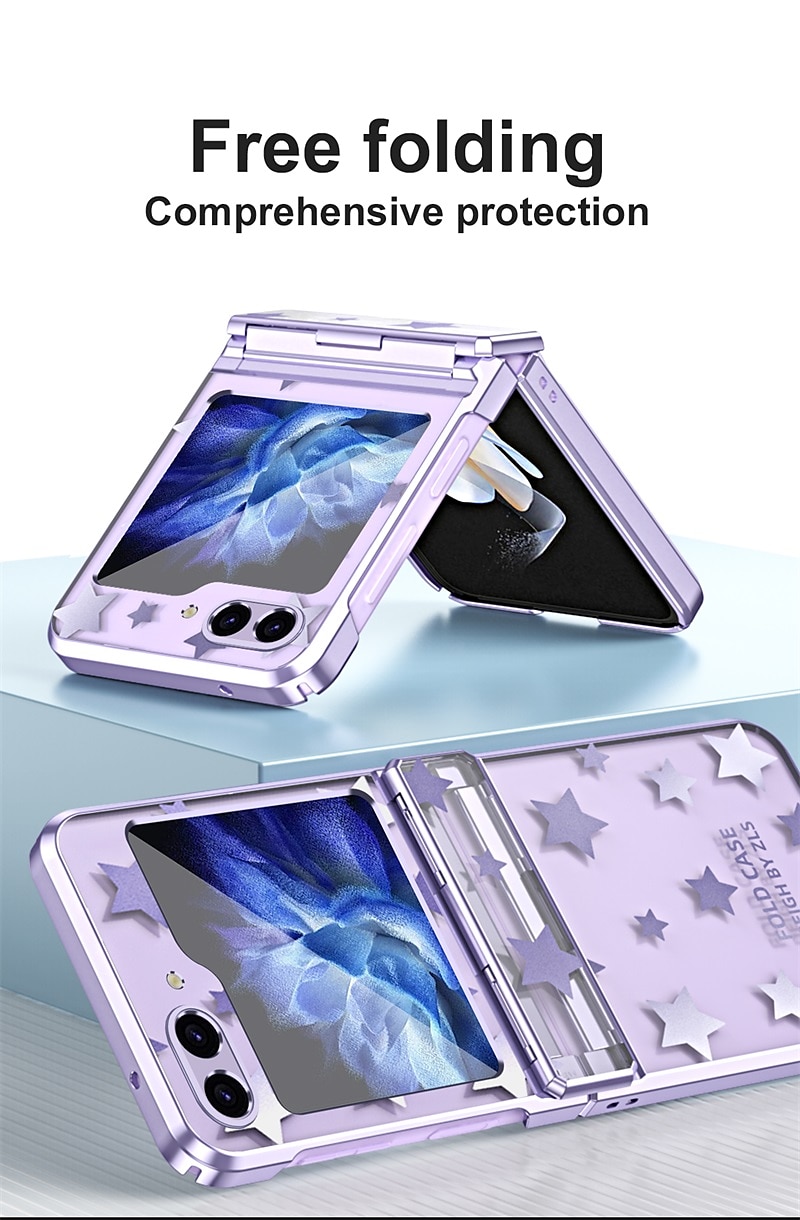 Phone Case For Samsung Galaxy Z Flip 6 Z Flip 5 Z Flip 4 Z Flip 3 Back Cover Slim Plating Full Body Protective Graphic PC 2025 - $23.99 –P5