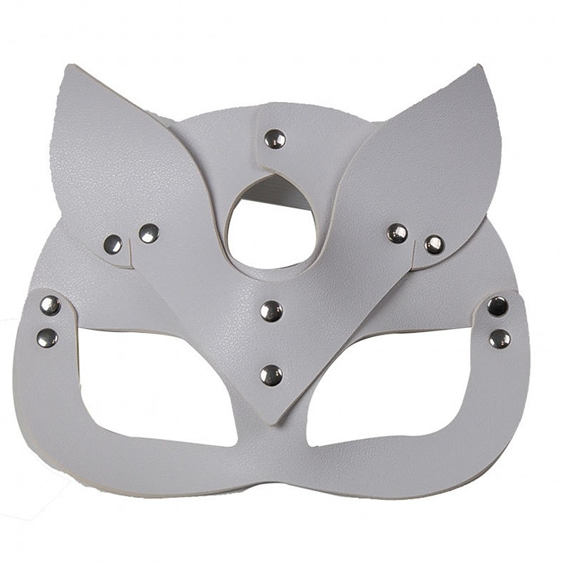 femminile sexy mezza faccia volpe gioco di ruolo maschera di pelle di gatto rivetto collare punk halloween festa trucco palla fantasia maschera pelle dell'unità di elaborazione maschera di volpe del 2025 a $10.99 –P9
