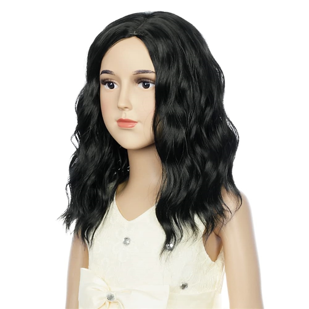 Zwarte Pruik voor Kinderen Meisjes Korte Krullende Pruik Zwarte Pruik voor Verkleed Feest Cosplay Synthetische Pruiken Haarnet Halloween Pruiken 2026 - $15.99 –P17
