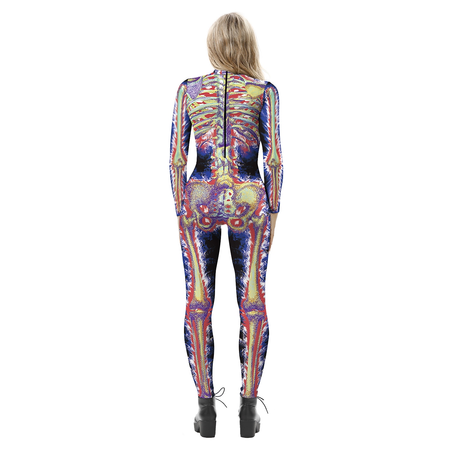 Cosplay kostyme Huddrag Kroppsdrakt Skjelett Kranium Ett Stykke Barne Voksne Dame Karneval Maskerade Mardi Gras Fest Ytelse Enkle Halloween-kostymer Kle deg opp 2026 - $36.99 –P12