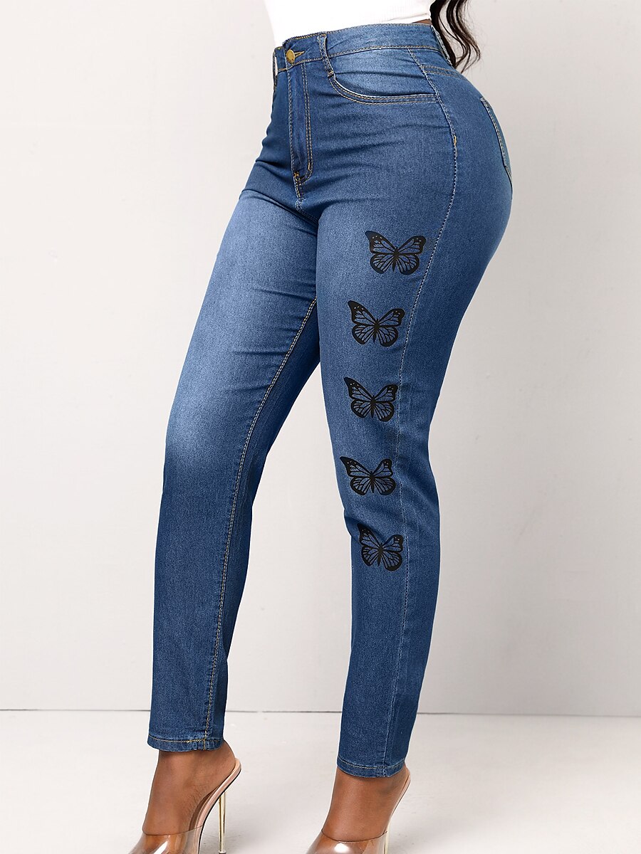 Women's Pants Trousers Jeggings Full Length Fashion Streetwear Street Daily Robin's Egg Blue S M Fall Winter 2023 - US $26.99 –P2