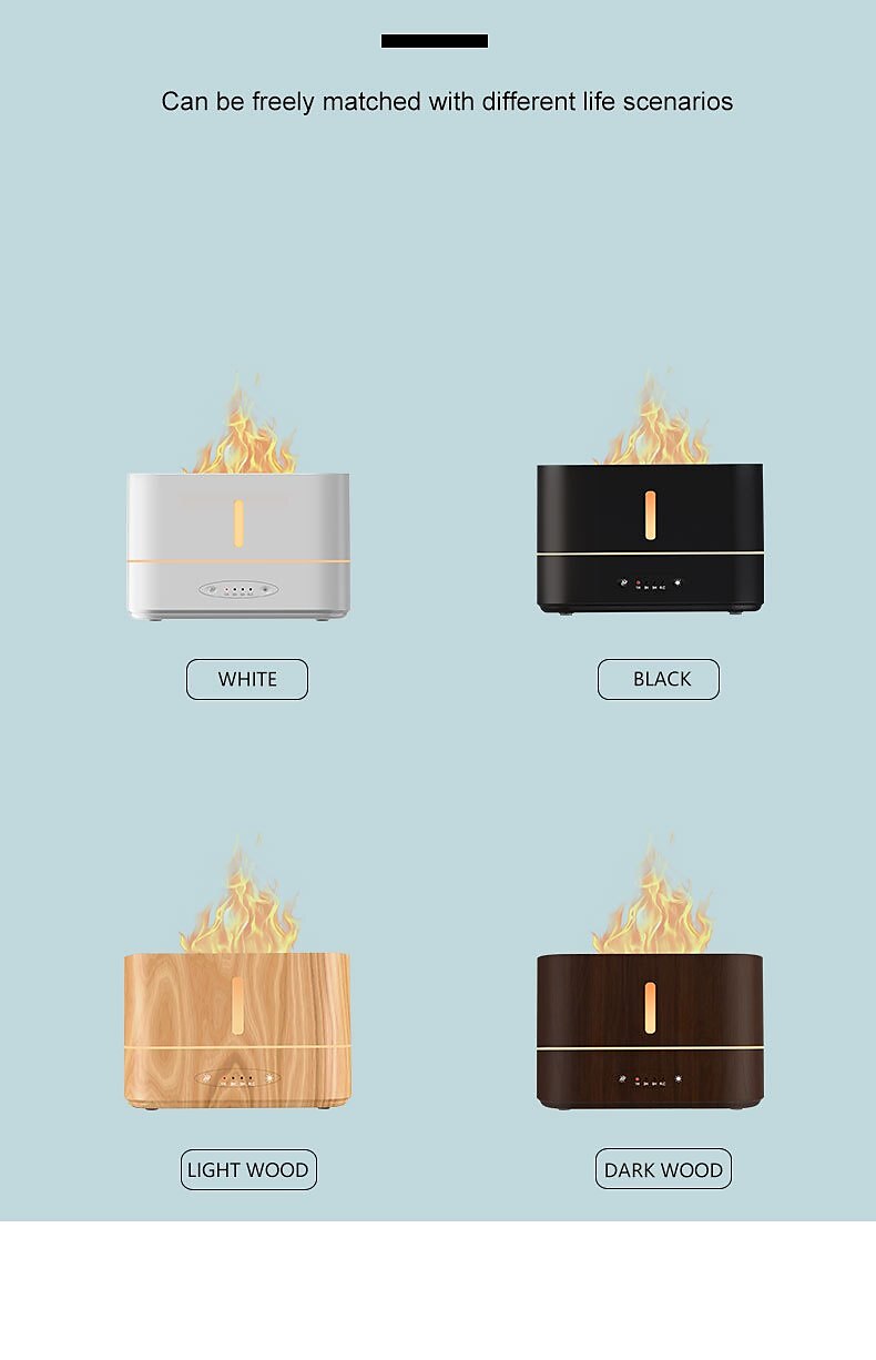 300ml Colorful Flame Aroma Diffuser Air Humidifier Not With Essential Oils For Aromatherapy in Home Office Car 2025 - $33.99 –P12