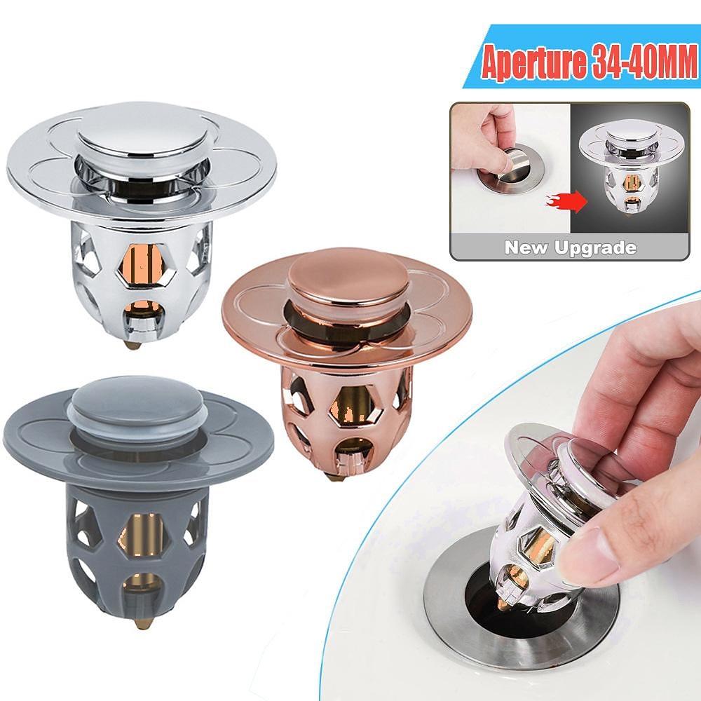 1pc Stainless Steel Pop-up Drain Filter, Hair Catcher, Shower