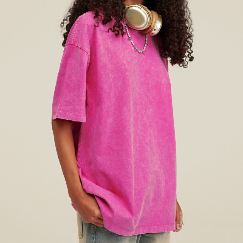 Herre 100% bomullssyre-vaskeskjorte Oversized skjorte Kortermet Crew-hals Vår sommer عادي Mote Designer Fritid Sport & Utendørs Daglig Gateklær Svart Rosa Grønn Topp T-skjorte for menn 2025 - $17.99 –P18