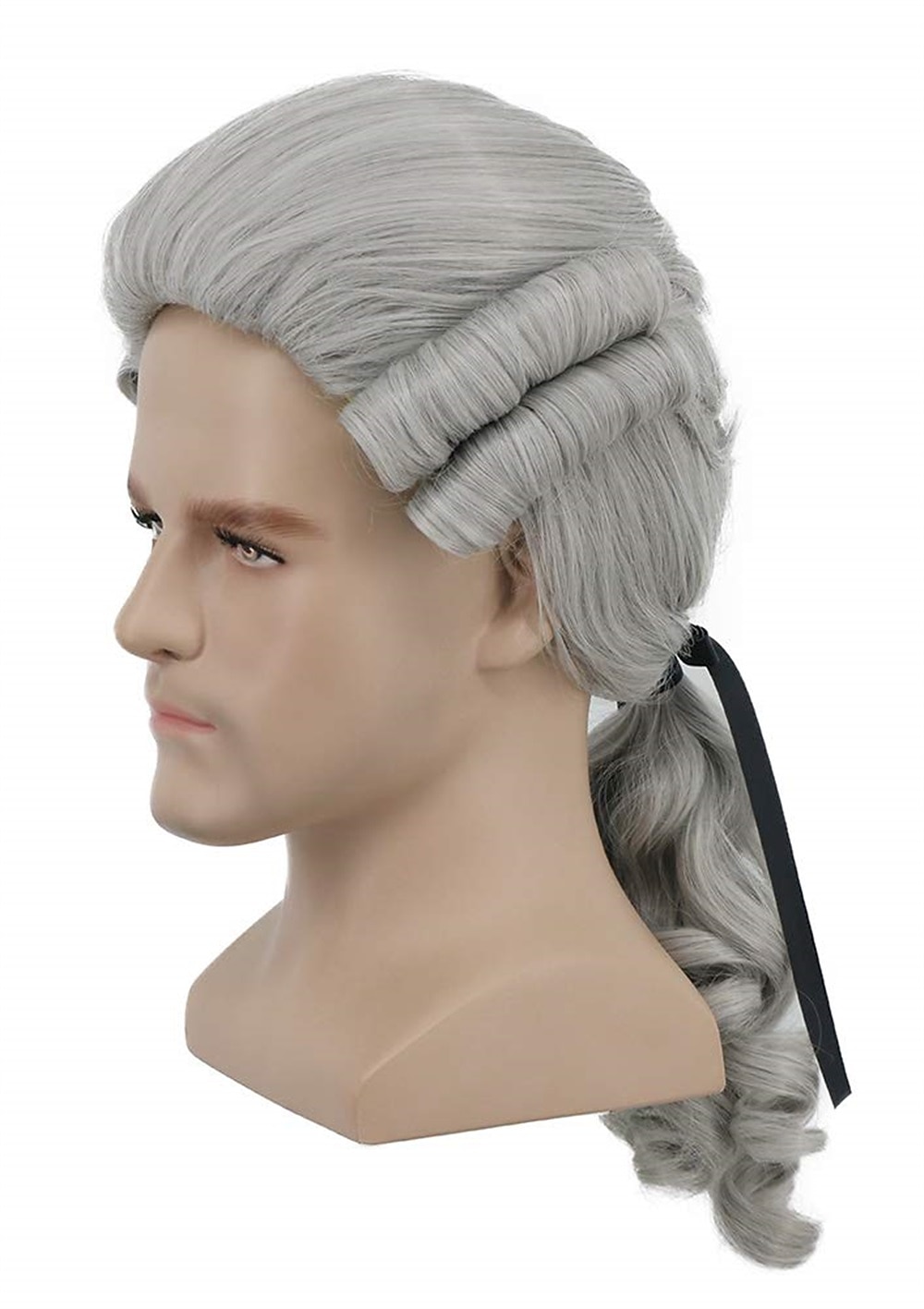 Peluca Rizada de Caballero Abogado Curly George Washington Cosplay Pelucas de Halloween Carnaval 2026 - $17.99 –P6