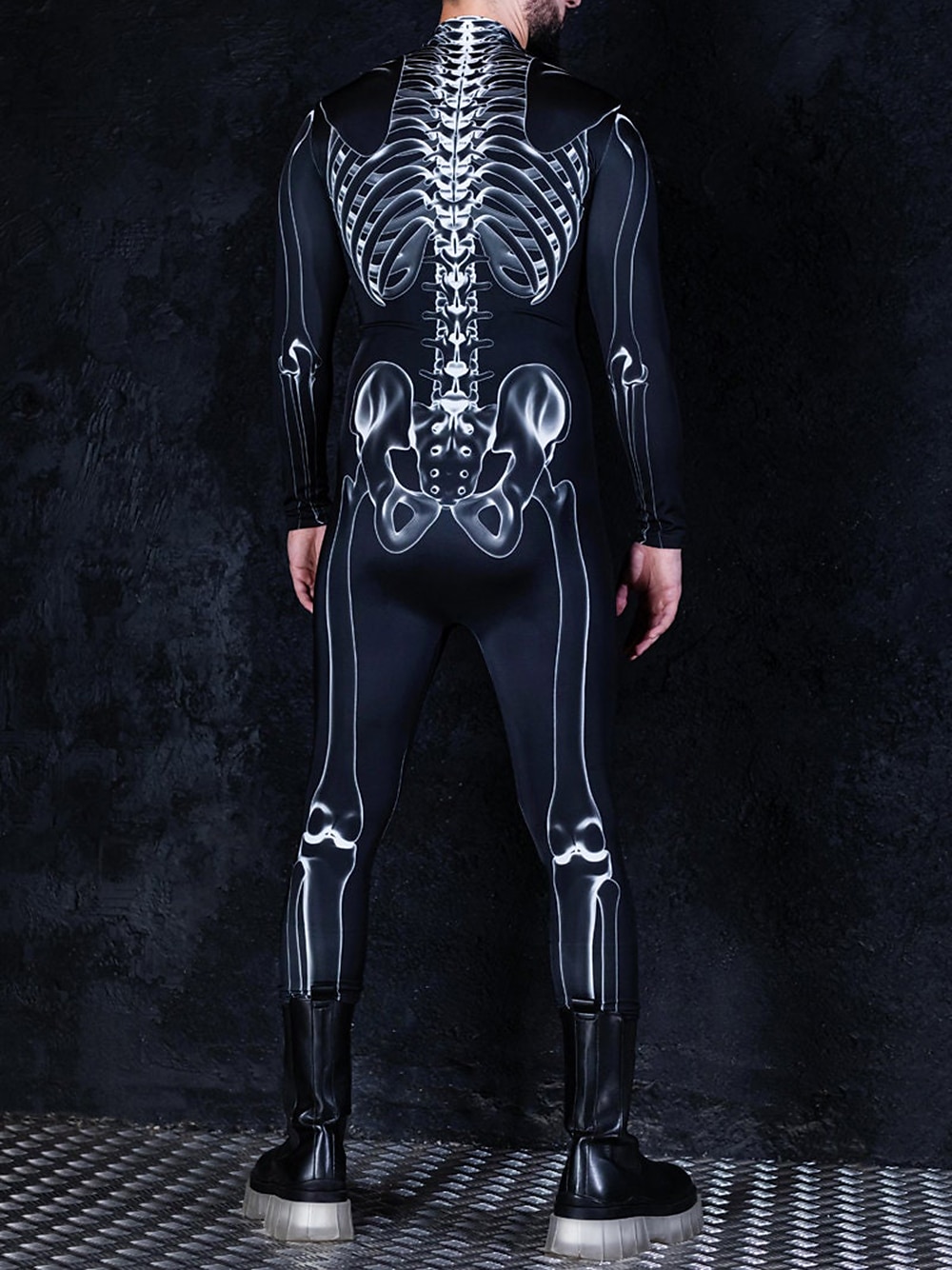 Skull Skeleton Carnival Costume Full Body Suit Cosplay Costume Bodysuits Halloween Group Couples Costumes Kid's Adults' Men's Women's Scary Costume Halloween Carnival Masquerade Easy Carnival Costume 2025 - $32.99 –P13