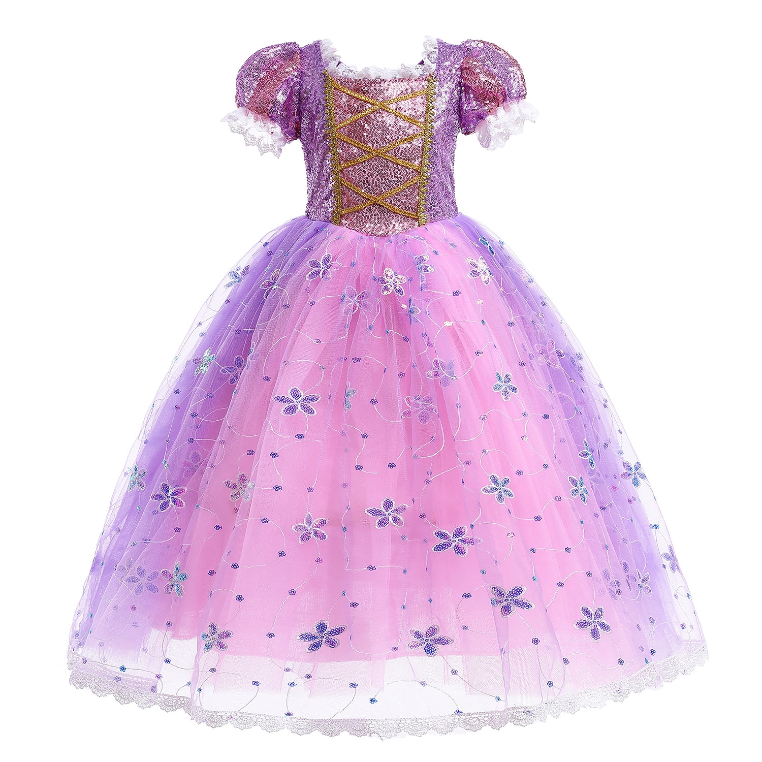 Prințesă Rapunzel Rochii Manta Rochie de fete cu flori Cosplay Partidul costumelor for Fete Pentru copii Zuia Copiilor Mascaradă Nuntă Invitat la nunta 2026 - $41.99 –P3
