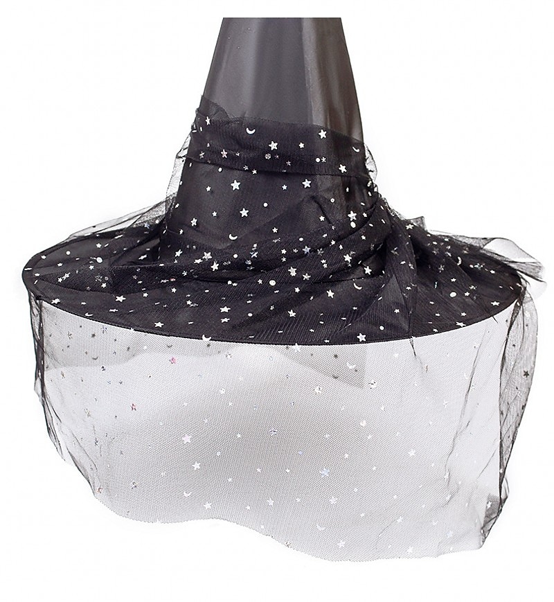 cappello da strega di halloween con velo di ragnatela cappello da festa in costume da donna cappello da mago cappello da mago copricapo di halloween cappello da festa cappello di halloween strega del 2025 a $10.99 –P9