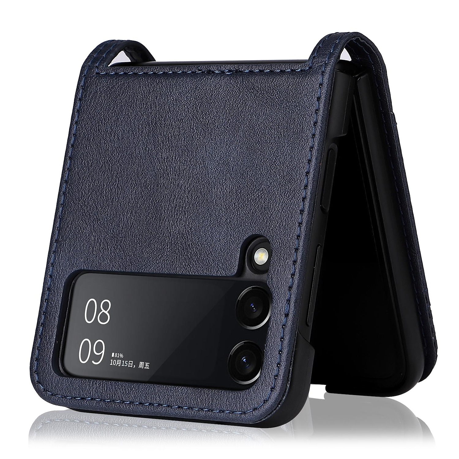 lærveske for samsung galaxy z flip5 flip 5 4 3 flip4 flip3 5g hybrid kortholder spor beskyttende telefon lommebokdeksel funda coque for samsung galaxy z flip 5 4 2025 - $17.99 –P17