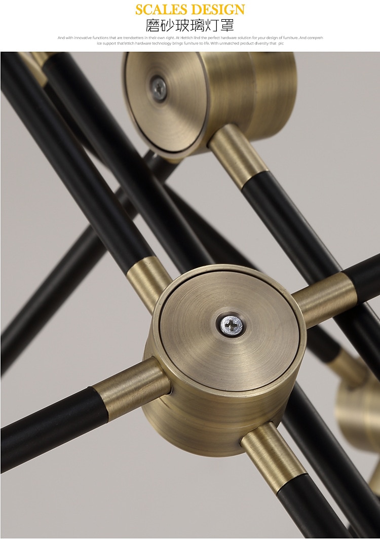 Modern Chandeliers 3/6/9/12-Light Brass Pendant Lighting Ceiling Light Fixture Fixtures for Dining Room, Kitchen, Living Room, Bedroom 110-240V 2025 - $257.89 –P5