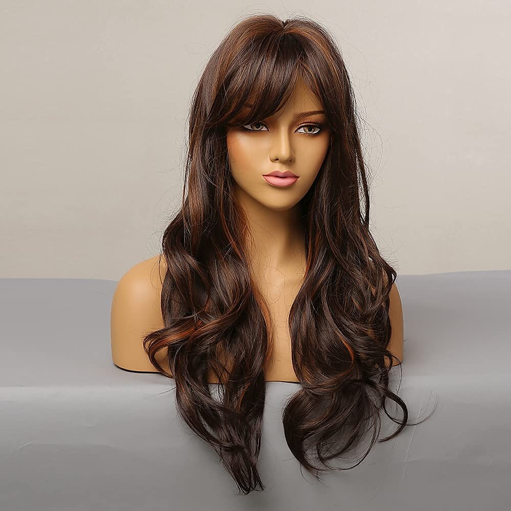 Red Wigs for WomenLong Layered Wigs with Bangs Heat Resistant Synthetic Fibre Wigs Halloween Cosplay Party Wigs 2025 - $24.99 –P10