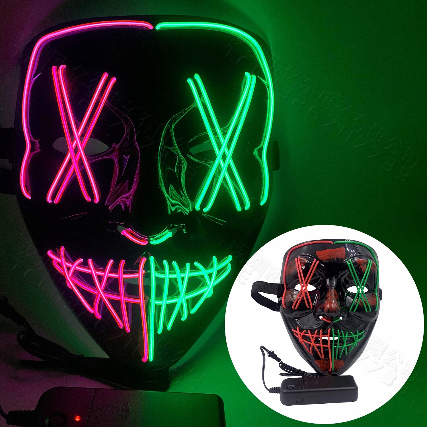 Jolly Clown Halloween Oggetti di scena di Halloween Maschera LED V for Vendetta Maschera di Carnevale Divertente Halloween Adulti Per uomo Per donna Halloween Carnevale martedì grasso Costumi di del 2025 a $35.99 –P13