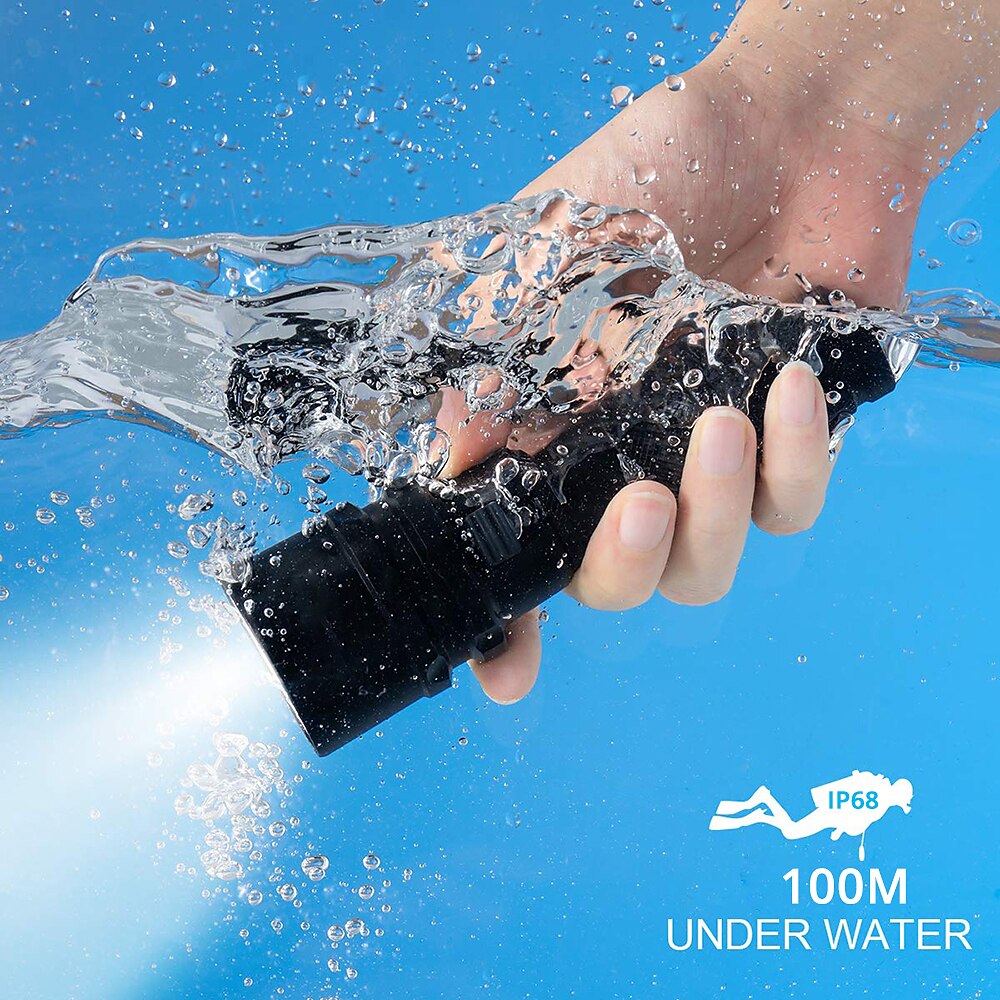 2025年 スキューバダイビング懐中電灯 IP68 防水 水中充電式 1850 バッテリー懐中電灯、屋内および屋外での使用に適したプロ仕様のダイビング懐中電灯  コレクション – $35.99 –P4