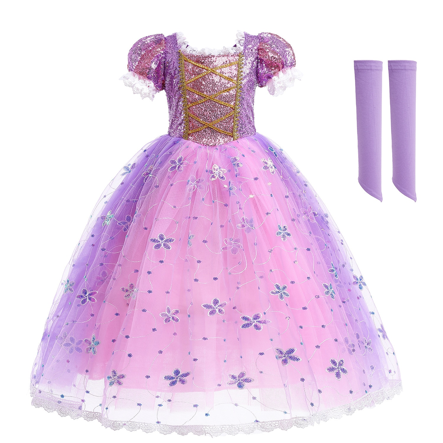 Prințesă Rapunzel Rochii Manta Rochie de fete cu flori Cosplay Partidul costumelor for Fete Pentru copii Zuia Copiilor Mascaradă Nuntă Invitat la nunta 2026 - $41.99 –P1