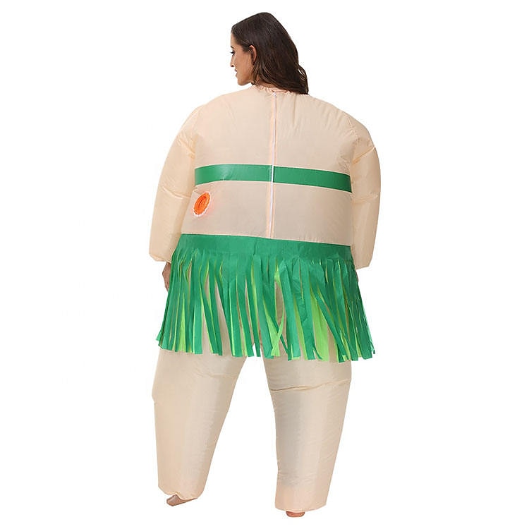 Couples Hawaiian Inflatable Costumes Halloween Group Couples Costumes All Movie Cosplay Funny Costume Green Leotard / Onesie Halloween Carnival Masquerade Cloth 2025 - $62.99 –P7