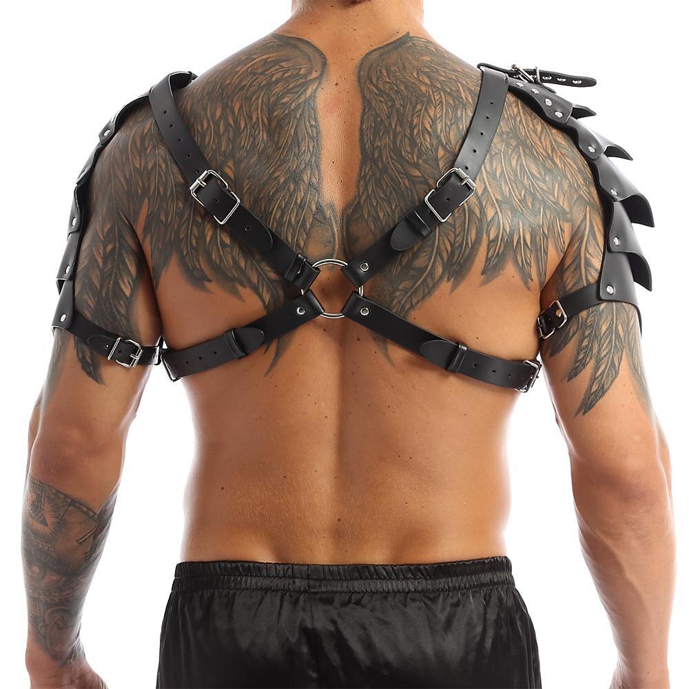 Punk & Gotico Medievale Rinascimento Guerriero Cavaliere Vichingo Costume Per uomo Vichingo Mascherata Performance Palcoscenico Mascherata Adulti Armatura per spalle del 2026 a $27.99 –P4