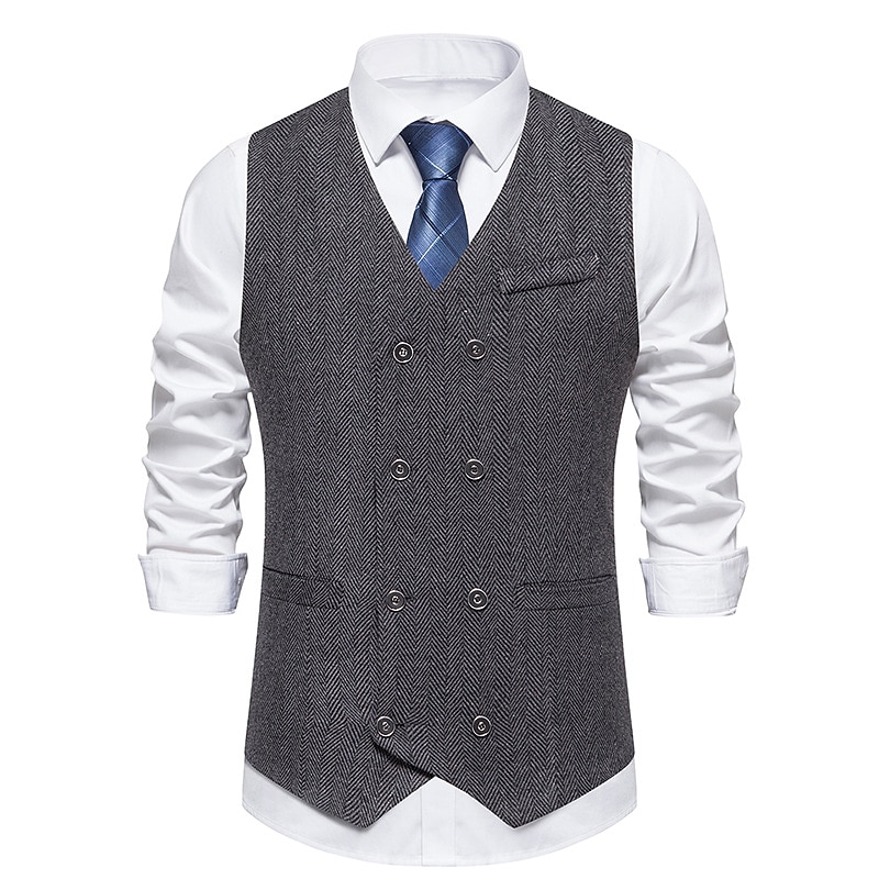 Vintage Anni 1920 Gilet Il grande Gatsby Gentiluomo Testimoni dello Sposo Slim Fit Costume Per uomo Mascherata Matrimonio Ospite di nozze Evento / Festa Adulti Gilet del 2026 a $30.99 –P12
